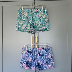 Lilly Pulitzer Blue and Pink Floral Shorts
